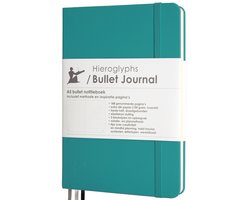 Hieroglyphs Bullet Journal - A5 notitieboek - Hardcover Notebook Dotted - Handleiding en Inspiratie - Nederlands - Lichtblauw Hieroglyphs Bullet Journal - A5 notitieboek - Hardcover Notebook Dotted - Handleiding en Inspiratie - Nederlands - Lichtblauw