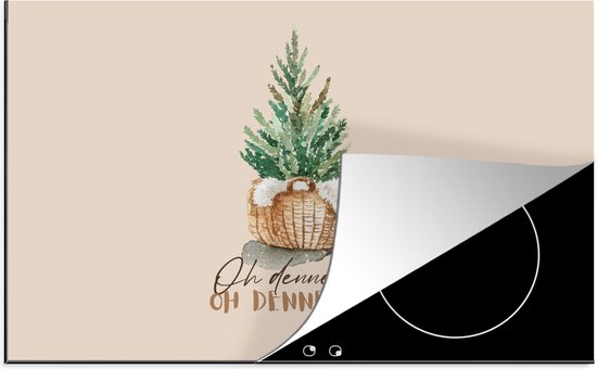 KitchenYeah® Inductie beschermer 81x52 cm - Oh denneboom oh denneboom - Kerst - Spreuken - Quotes - Kookplaataccessoires - Afdekplaat voor kookplaat - Inductiebeschermer - Inductiemat - Inductieplaat mat