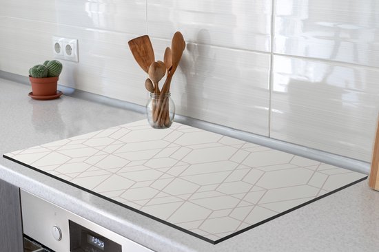 KitchenYeah® Inductie beschermer 81x52 cm - Mozaïek - Design - Geometrie - Kookplaataccessoires - Afdekplaat voor kookplaat - Inductiebeschermer - Inductiemat - Inductieplaat mat