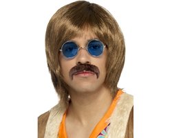 Abba heren verkleed pruik, snor en bril setje voor heren