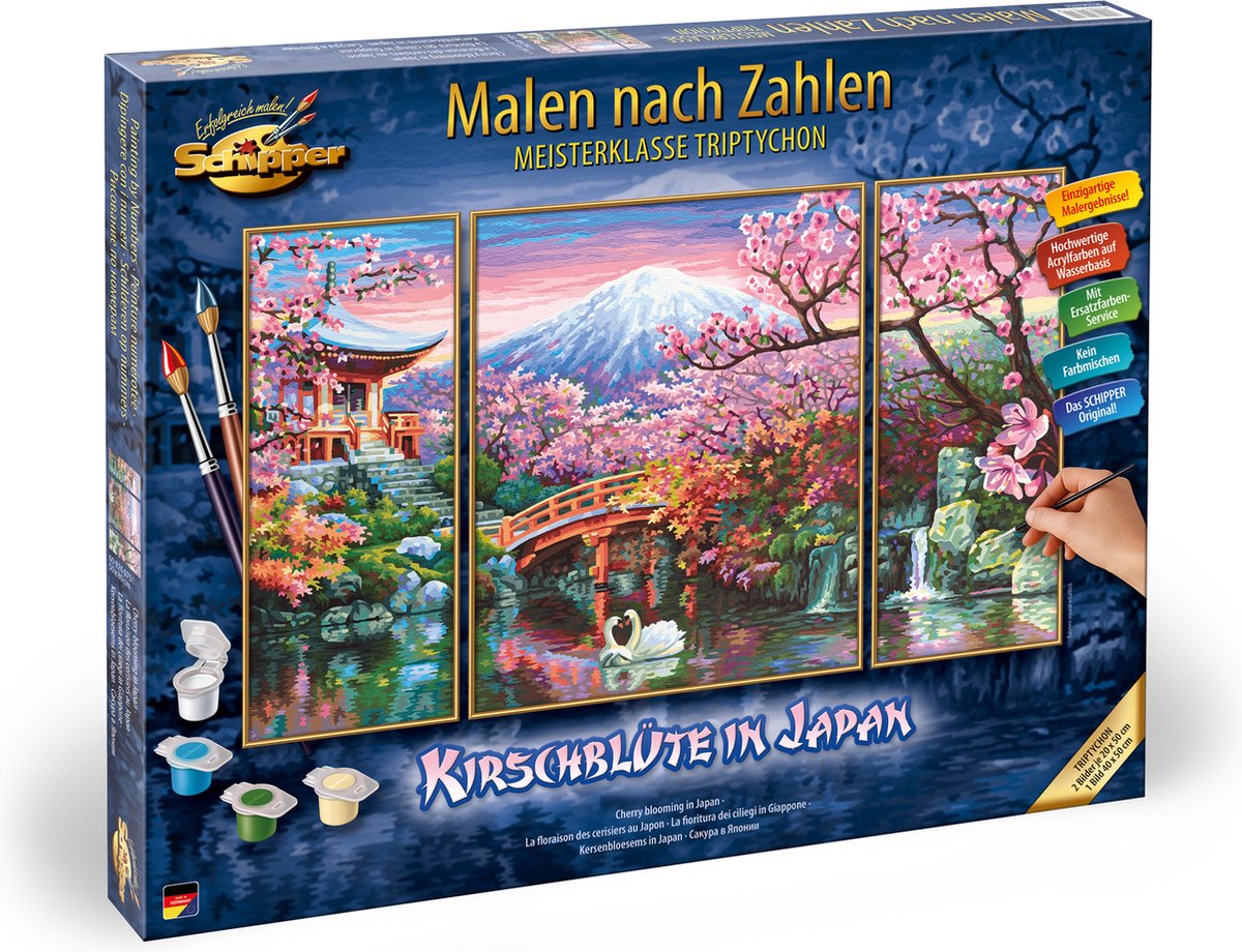 Schipper Schilderen op Nummer - Kersenbloesmen - Hobbypakket — afbeelding 9
