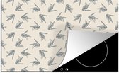 KitchenYeah® Inductie beschermer 91.2x52 cm - Wespen - Patroon - Jaren 50 - Kookplaataccessoires - Afdekplaat voor kookplaat - Inductiebeschermer - Inductiemat - Inductieplaat mat