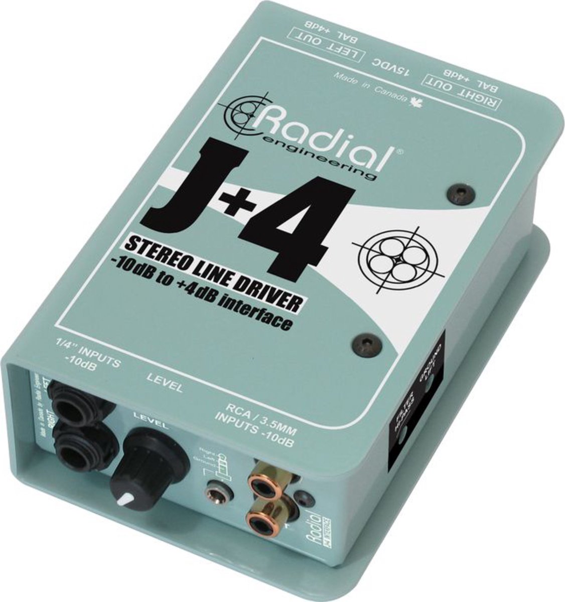 Radial J+4 DI Box Stereo Line Driver - Isolators