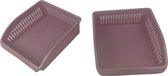 Opbergbak ZAKI - Licht roze - 30 x 26 CM - Set van 2 - Opbergmand / Organizer - Huis - Kamer - Opruimen - Trendy
