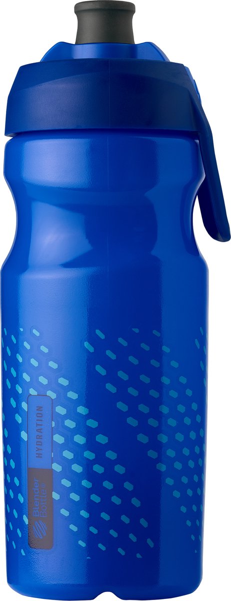 BLENDERBOTTLE - BLAUW - 650ml Hydration / water Halex Sports bidon - Speciale wielrenbidon met uniek mondstuk. Drink vanuit iedere richting.