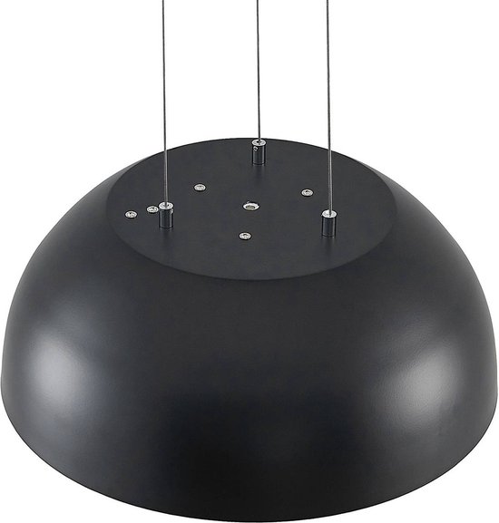 Lindby - Hanglampen - 1licht - aluminium, acryl - H: 13.2 cm - zwart, goud - Inclusief lichtbron