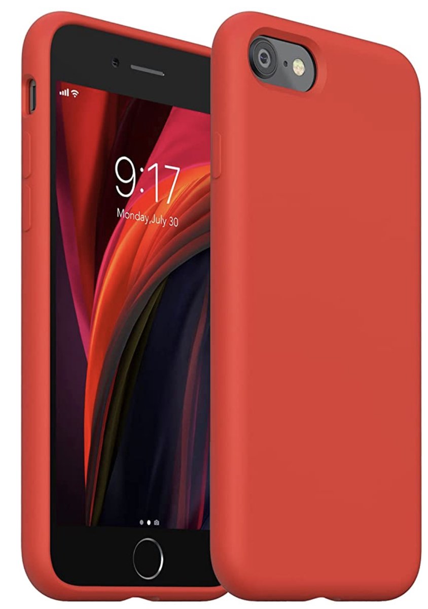 Supertarget hoesje geschikt voor Apple iPhone 7/8/SE - Siliconen Back Cover - Rood - Red - Fel Rood - Bright Red