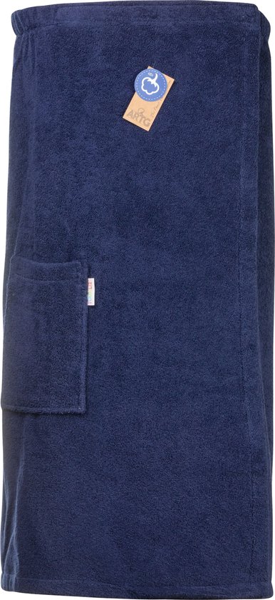 ARTG® Towelzz - Sauna Kilt - Dames - met Klittenband - Donkerblauw - French Navy - ( Borstomvang tot 150 cm )