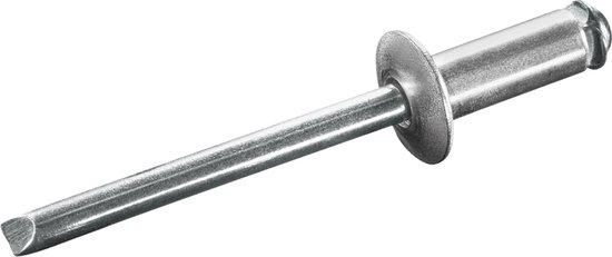GOEBEL® - 500 x Rivets aveugles écartés 4,8 x 18 mm - Aluminium AlMG 5, 0 / Acier galvanisé - Tête plate - STAR - 7088481800 - Rivet aveugle