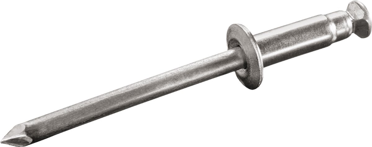 GOEBEL® - 500 x Spreid blindklinknagels 4 x 16 mm - RVS A2 / RVS A2 - Vlakke kop - STAR - 7089401600 - Popnagel