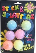 Johntoy Plakballen Stick & Splatters Junior Siliconen 12 Stuks