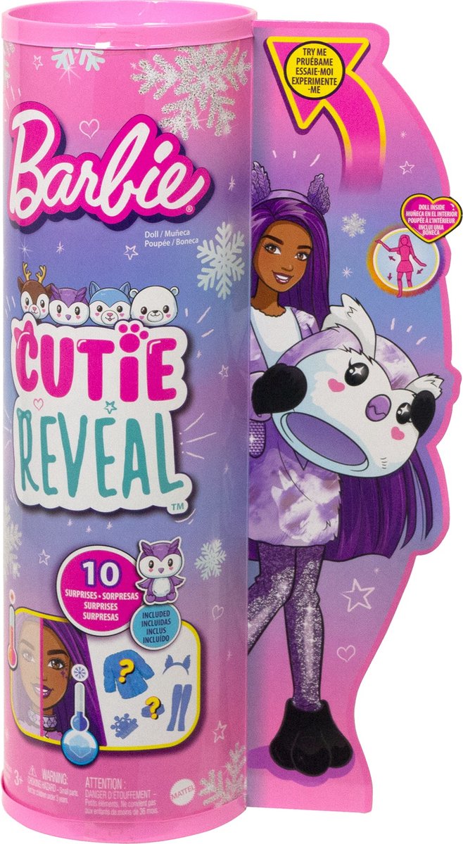 Bol.com Barbie Cutie Reveal Winter Sparkle Uil - Barbiepop aanbieding