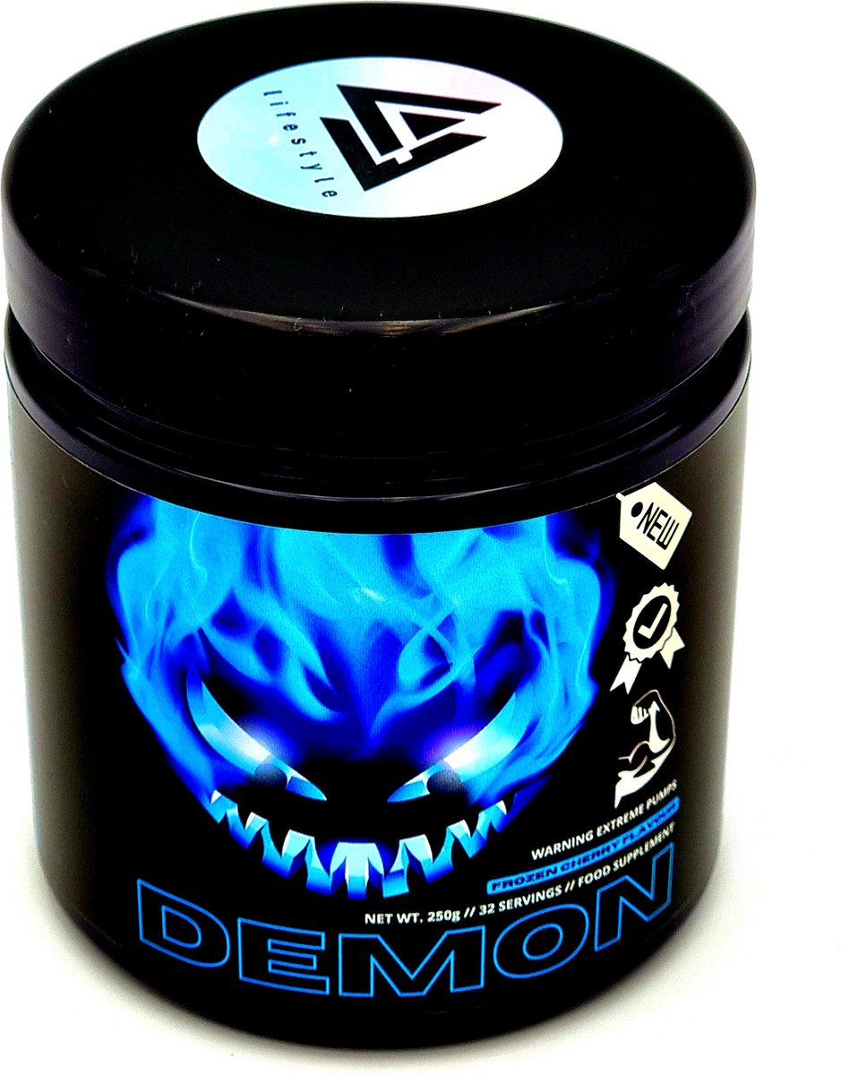 ANGRY ANGELS LIFESTYLE® Demon Pre-Workout Extreme Pumps Frozen-Cherry Flavour