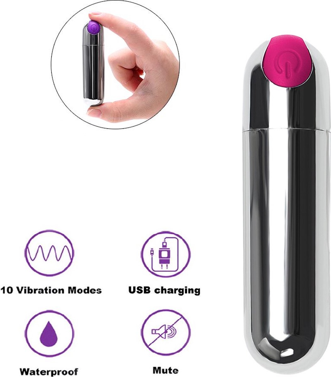 Happy Tears | intense mini vibrator met Turbo Vibraties voor vrouwen | Dildo | Krachtige vibraties | Massage | Vagina | 10 verschillende vibratiestanden | Gspot en Clitoris stimulator | roze