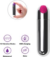 Happy Tears | intense mini vibrator met Turbo Vibraties voor vrouwen | Dildo | Krachtige vibraties | Massage | Vagina | 10 verschillende vibratiestanden | Gspot en Clitoris stimulator | roze