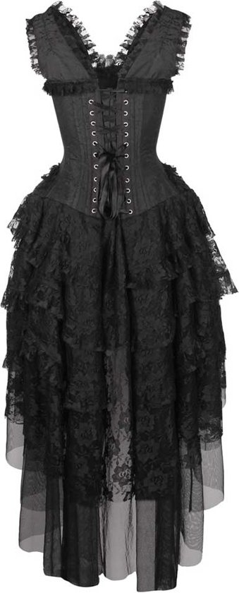 Attitude Corsets Trouwjurk -XL- Victorian wedding dress long Gothic,  vampire,... | bol.com