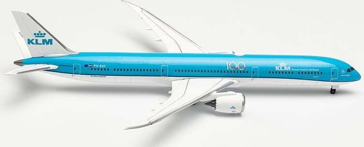 Herpa Boeing vliegtuig 787-10 D. KLM Sneeuwklokje schaal 1:500 lengte  13,7cm | bol.com