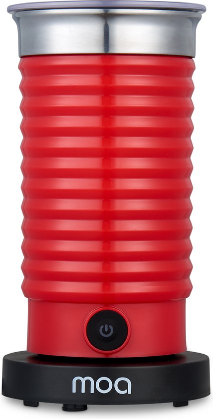 MOA Melkopschuimer Elektrisch - BPA vrij - Voor Opschuimen en Verwarmen - Rood - MF4RN