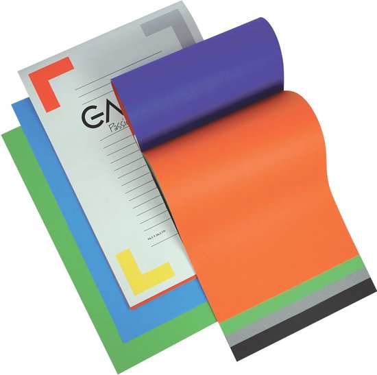 Gekleurd tekenpapier Multicolor, A4, 120 gr