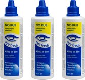 Eye Fresh No Rub 3 x 240 ml - Lenzenvloeistof voor zachte contactlenzen - Voordeelverpakking