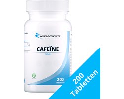 Muscle Concepts Muscle Concepts Cafeïne pillen 250 mg - Pre workout shot - Energiesupplement - 200 tabletten - 200 stuks