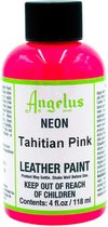 Angelus Leather Acrylic Paint - textielverf voor leren stoffen - acrylbasis - 118ml - Neon - Tahitian Pink