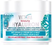 Victoria Beauty - Hyaluron gezichtscreme 50 ml met amberalgen en microcollageen 40 - 55 jaar