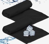Without Lemon - Verkoelende Handdoek - Cooling Towel - Sport - Fitness - Water Absorberend - Sneldrogend - Set van 2 - 30x80 cm - Zwart