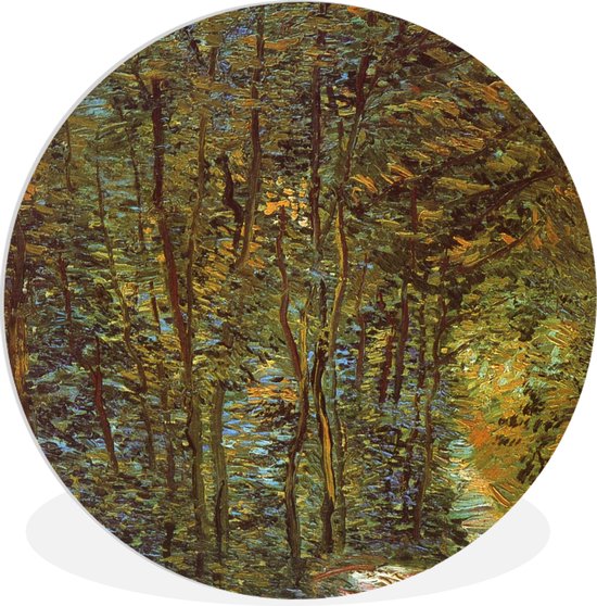 WallCircle - Wandcirkel ⌀ 30 - In het bos - Vincent van Gogh - Ronde schilderijen woonkamer - Wandbord rond - Muurdecoratie cirkel - Kamer decoratie binnen - Wanddecoratie muurcirkel - Woonaccessoires