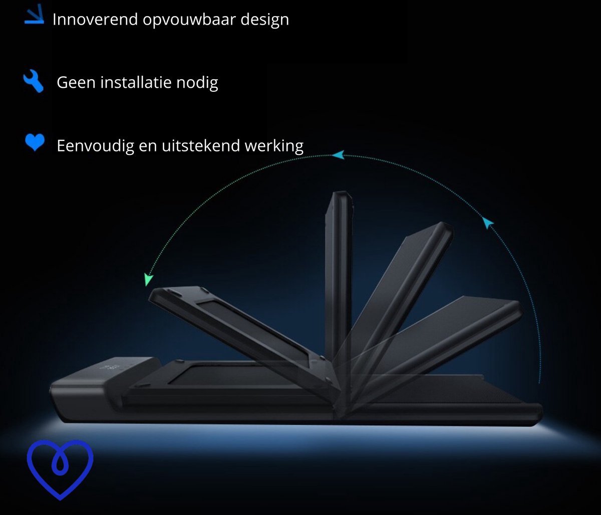 Afbeelding 2 van KingSmith - Walkingpad - A1 Pro loopband - elektrisch - inklapbaar - bureau - treadmill - walking pad - 6 km/h