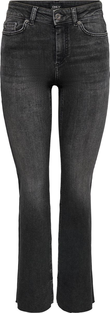 Only Jeans Onlblush Hw Slit Flr Raw Dnm Rea109 15256142 Black Denim Dames Maat - W32 X L30