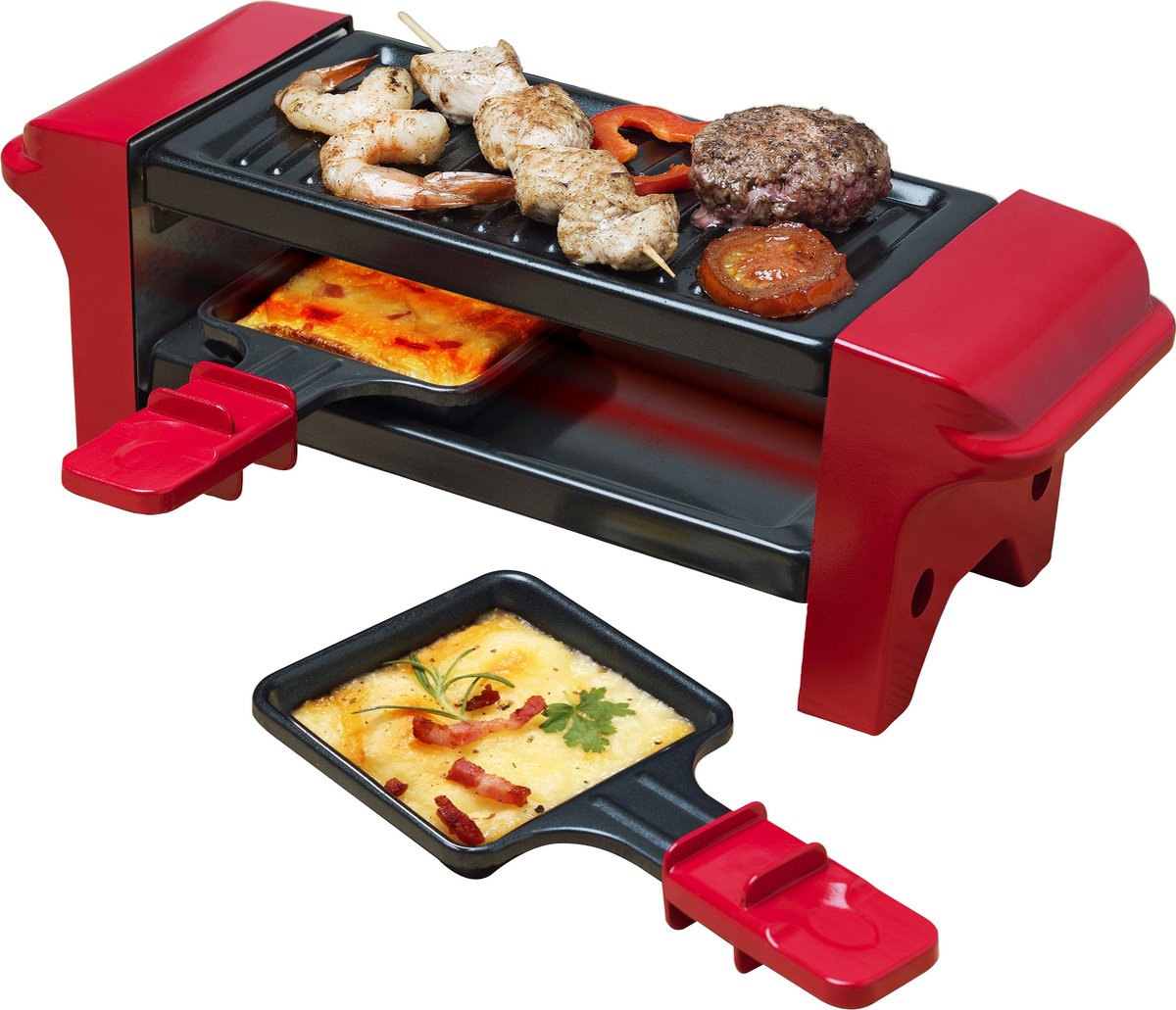 Raclette gril compacte - Bestron - Mini Grill pour 1 à 2 personnes -  Revêtement antiadhésif - 350 W - Cdiscount Electroménager
