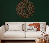 Wanddecoratie | Mandala | Metal - Wall Art | Muurdecoratie | Woonkamer |Bronze| 71x71cm