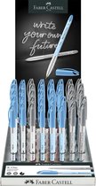 Faber-Castell - stylo à bille K-One - 0,5 / 0,7 mm - bleu / noir - présentoir 40 pièces - FC-642606