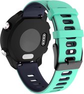 Siliconen bandje - geschikt voor Huawei Watch GT / GT Runner / GT2 46 mm / GT 2E / GT 3 46 mm / GT 3 Pro 46 mm / GT 4 46 mm / Watch 3 / Watch 3 Pro / Watch 4 / Watch 4 Pro - mintgroen-zwart