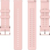 Siliconen bandje - geschikt voor Huawei Watch GT 2 42 mm / GT 3 42 mm / GT 3 Active 42 mm / GT 3 Pro 43 mm / GT 3 Elegant - roze