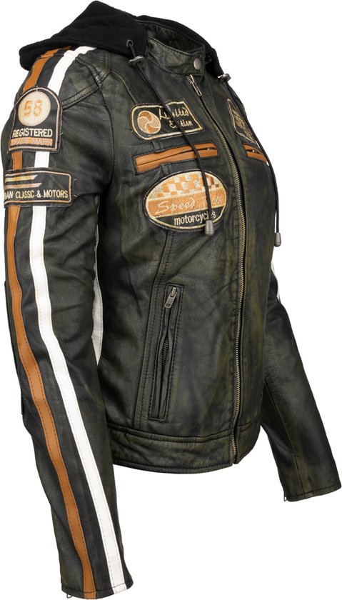 Urban 5884® - Fifty Eight - Blouson moto homme - Avec protection - Cuir de  vache 