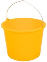 Seau en plastique avec support jaune 12 litres