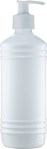 Lege Plastic Fles 500 ml PET wit - met witte pomp - set van 10 stuks - Navulbaar - Leeg