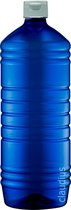Lege Plastic Fles 1 liter PET blauw - met witte klepdop - set van 10 stuks - Navulbaar - Leeg