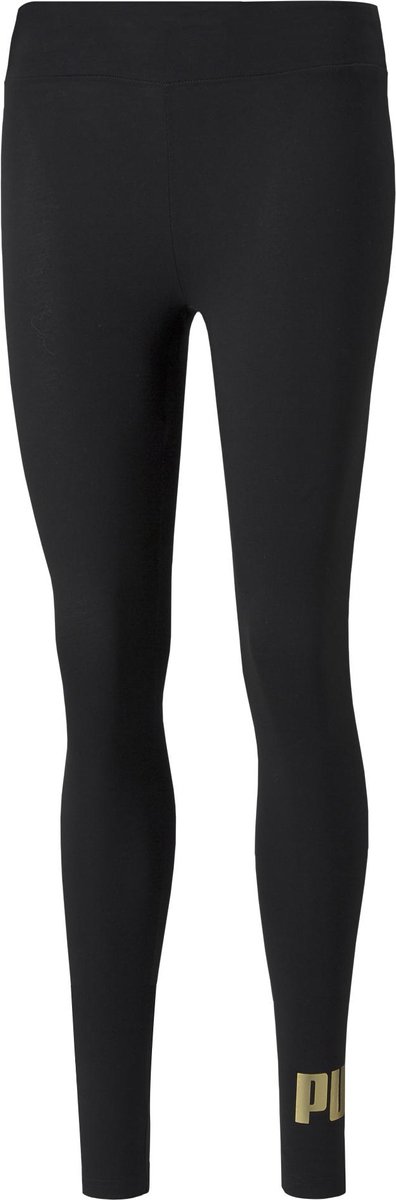 PUMA ESS+ Metallic Leggings Dames Legging Zwart
