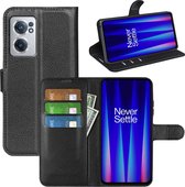 OnePlus Nord CE 2 Hoesje - MobyDefend Kunstleren Wallet Book Case (Sluiting Voorkant) - Zwart - GSM Hoesje - Telefoonhoesje Geschikt Voor OnePlus Nord CE 2
