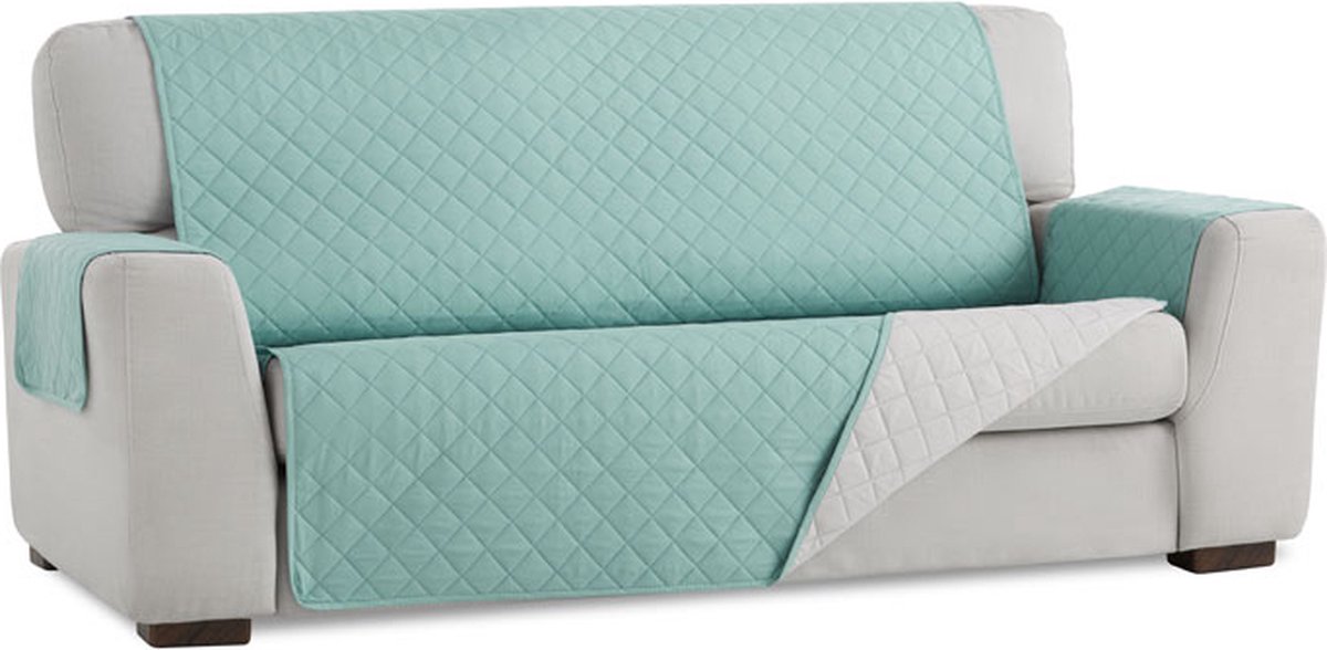 Duo quilt - Bankbeschermer - 200cm breed - Jade - Twee kanten te gebruiken - OekoTex keurmerk