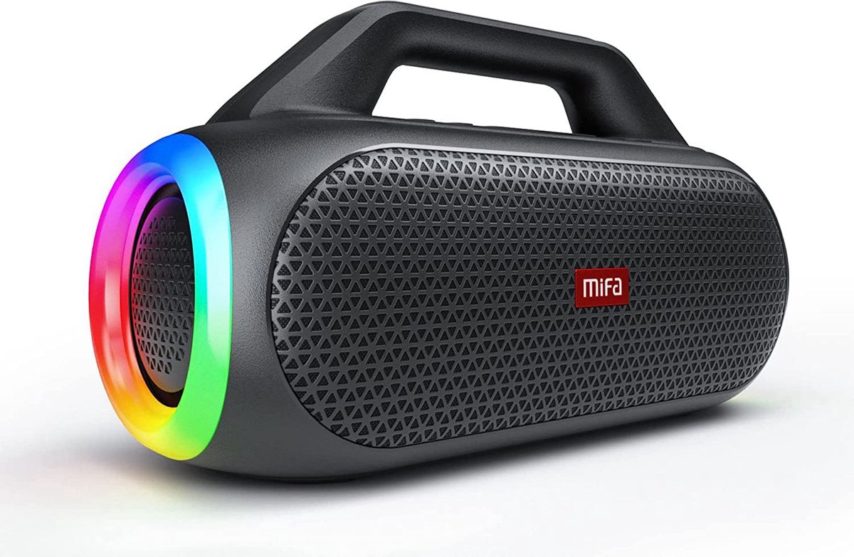 Mifa WILDBOX - Bluetooth Speaker - Zeer Krachtig Stereo Geluid - 60 Watt - Diepe Bass - IPX7 Waterdicht - Bluetooth 5.3 - Draadloos - 24u afspeeltijd- Zwart