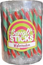 Swigle sticks - watermeloen - 50 stuks - mini lolly’s - fruit zuurstokken - lolly - snoep