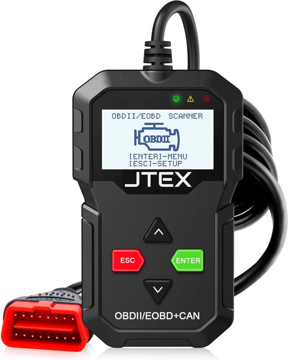 linnen Symmetrie bijnaam JTEX® OBD Scanner - OBD2 - Auto uitlezen - Auto scanner - Diagnose  apparatuur voor... | bol.com