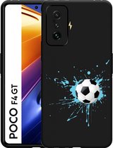 Xiaomi Poco F4 GT Hoesje Zwart Soccer Ball - Designed by Cazy