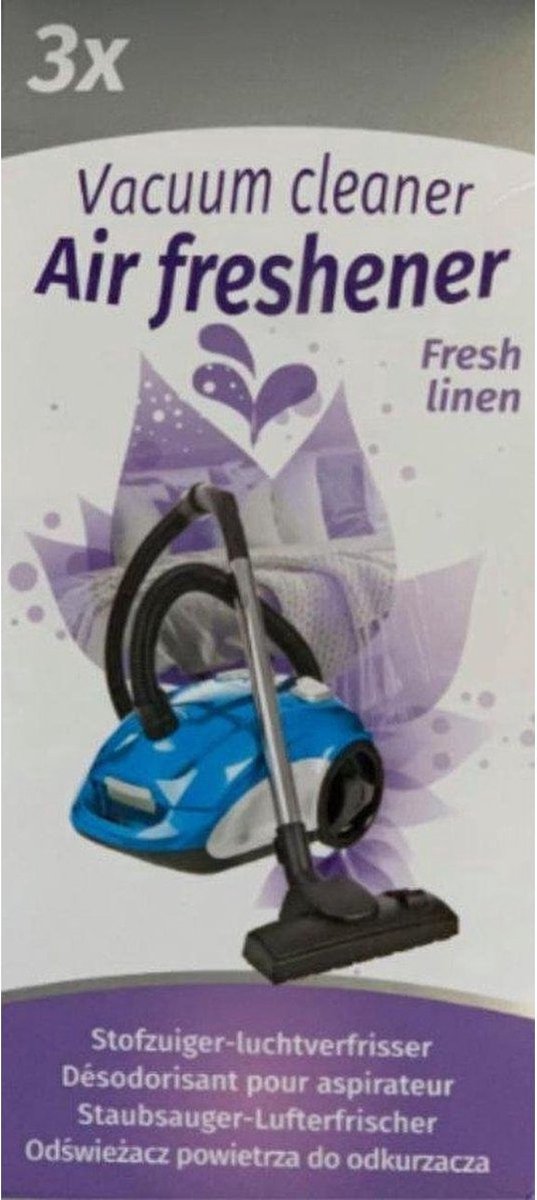 Stofzuiger Luchtverfrisser - Fresh linen - 3 Geurzakjes voor de stofzuiger - Air Freshener - Scented bags for Vacuum Cleaner