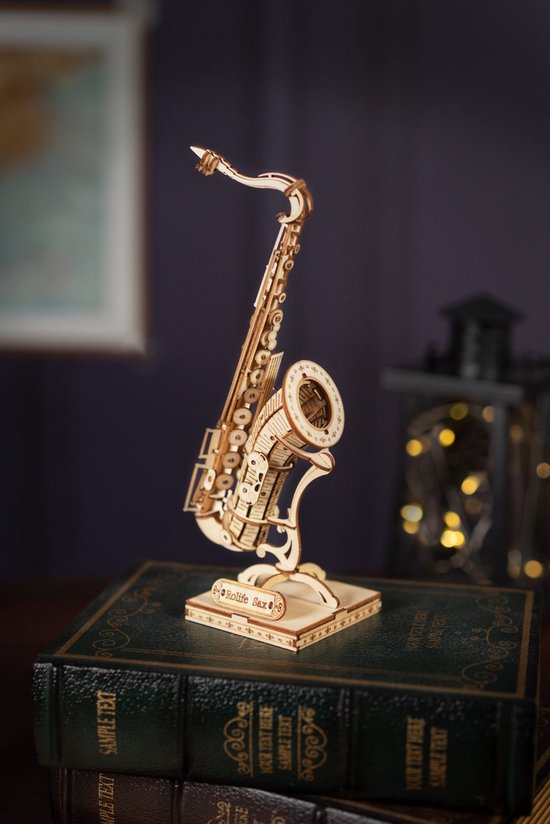 3D Houten Puzzel Saxophone, TG309, 8,5x7x23cm - | bol.com