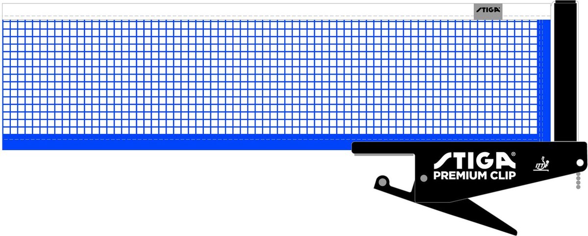 Stiga Sports Tafeltennisnet Premium Clip Ittf Zwart